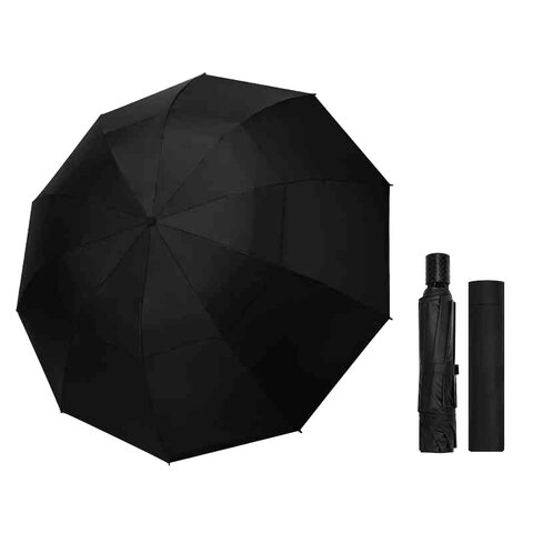 红叶（Hong Ye）雨伞男生大号双人折叠抗风暴双层防晒太阳伞1131511