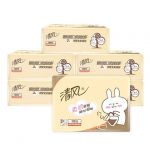 清风纸巾抽纸萌宠系列3层100抽可湿水面巾纸抽纸擦手纸家庭学生实惠装