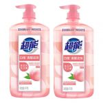 超能 白桃苏打洗洁精1kg/瓶 快速去油洗涤灵 无残留不伤手洗涤剂