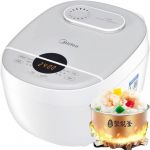 美的(Midea)电饭煲4L智能预约金属机身圆灶釜内胆压力锅电煮锅蒸煮锅MB-FB40E108